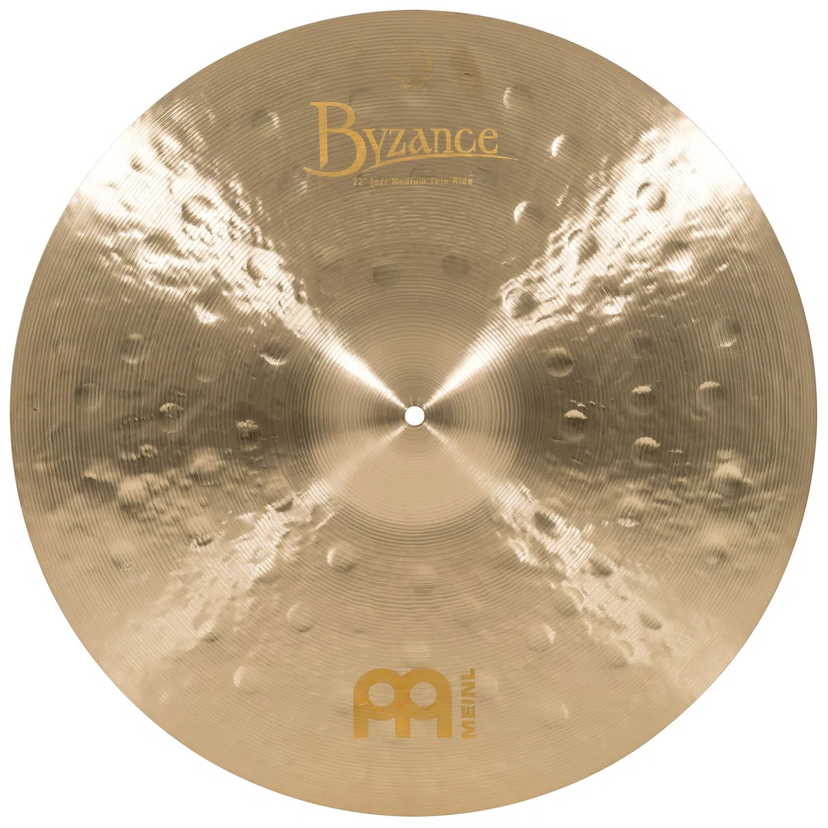 Meinl Cymbals Byzance Jazz Ride Medium Thin 22 Zoll (Video) Schlagzeug Becken (55,88cm) B20 Bronze, Traditionelles Finish (B22JMTR)
