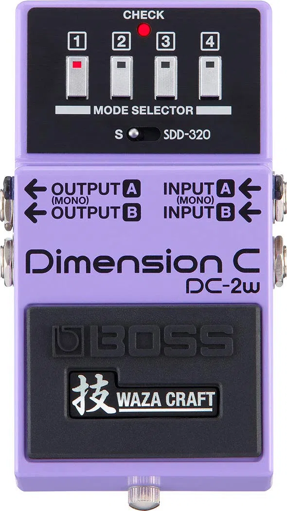 BOSS DC-2W WAZA Craft Dimension C Gitarrenpedal, Dimension-Erlebnis mit transparentem Sound