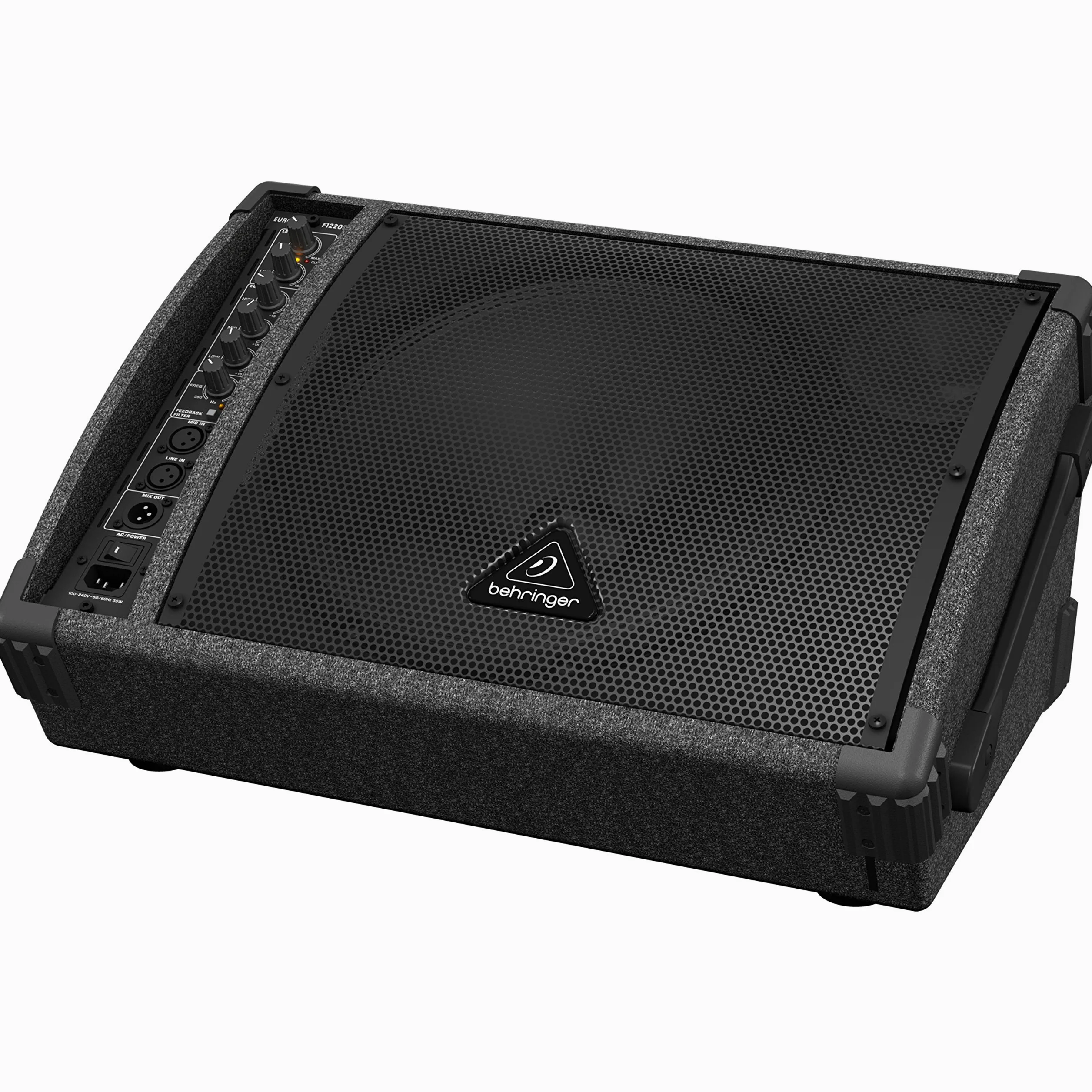 Behringer EUROLIVE F1220D Bi-Amped 250 Watt Monitor-Lautsprechersystem mit 12" Woofer, 3" Hochtöner und Rückkopplungsfilter