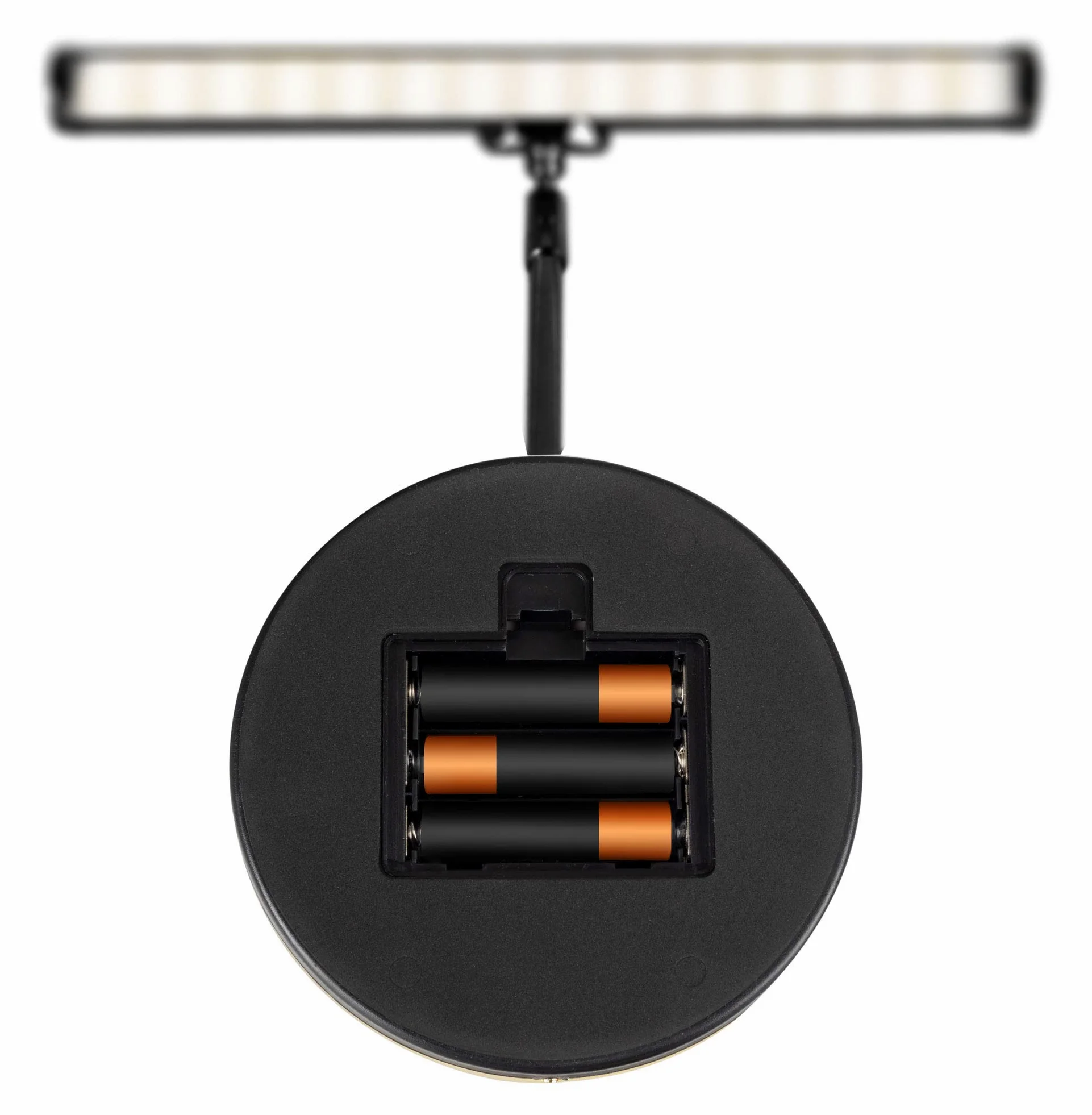 Showlite PL-1-BK-KW LED Klavierleuchte 36 cm kaltweiß 15 LEDs USB Netzstrom Batterie schwarz