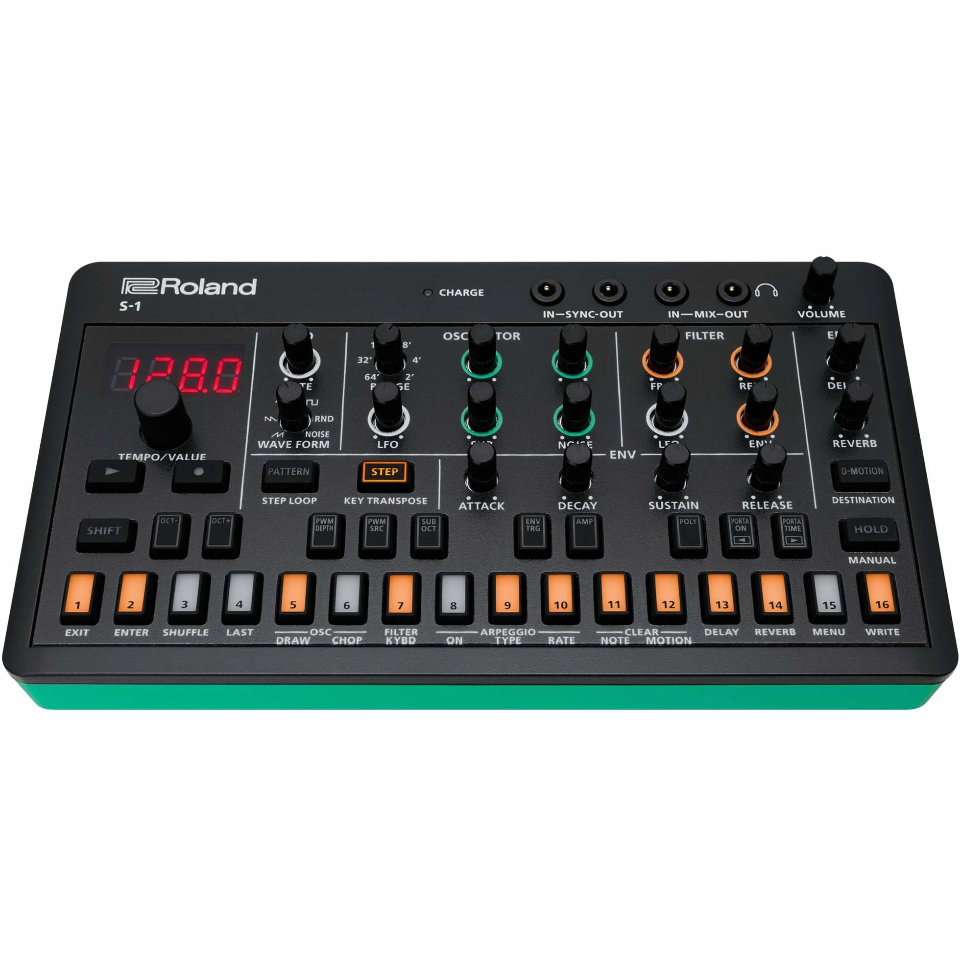 Roland AIRA Compact S-1 Tweak Synth Ultraportabler Mikro-Polysynthesizer D-Motion Soundsteuerung 4,5 Stunden Akkubetrieb