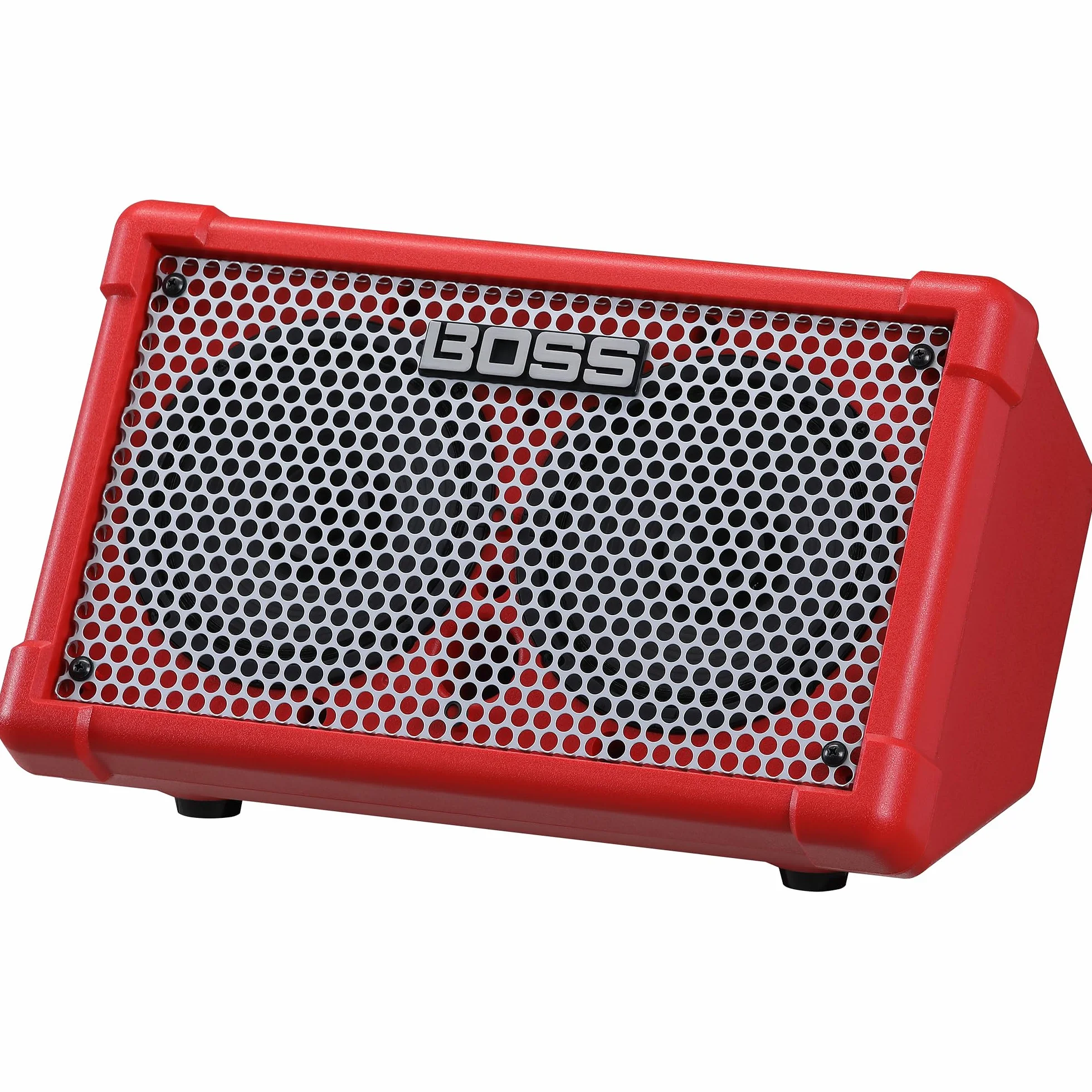 BOSS Cube Street II | Tragbarer batteriebetriebener Stereoverstärker | Hochwertiger Sound | Perfekt für Straßenmusik | Anschluss von Mikrofonen, Instrumenten & Audiogeräten | Rot