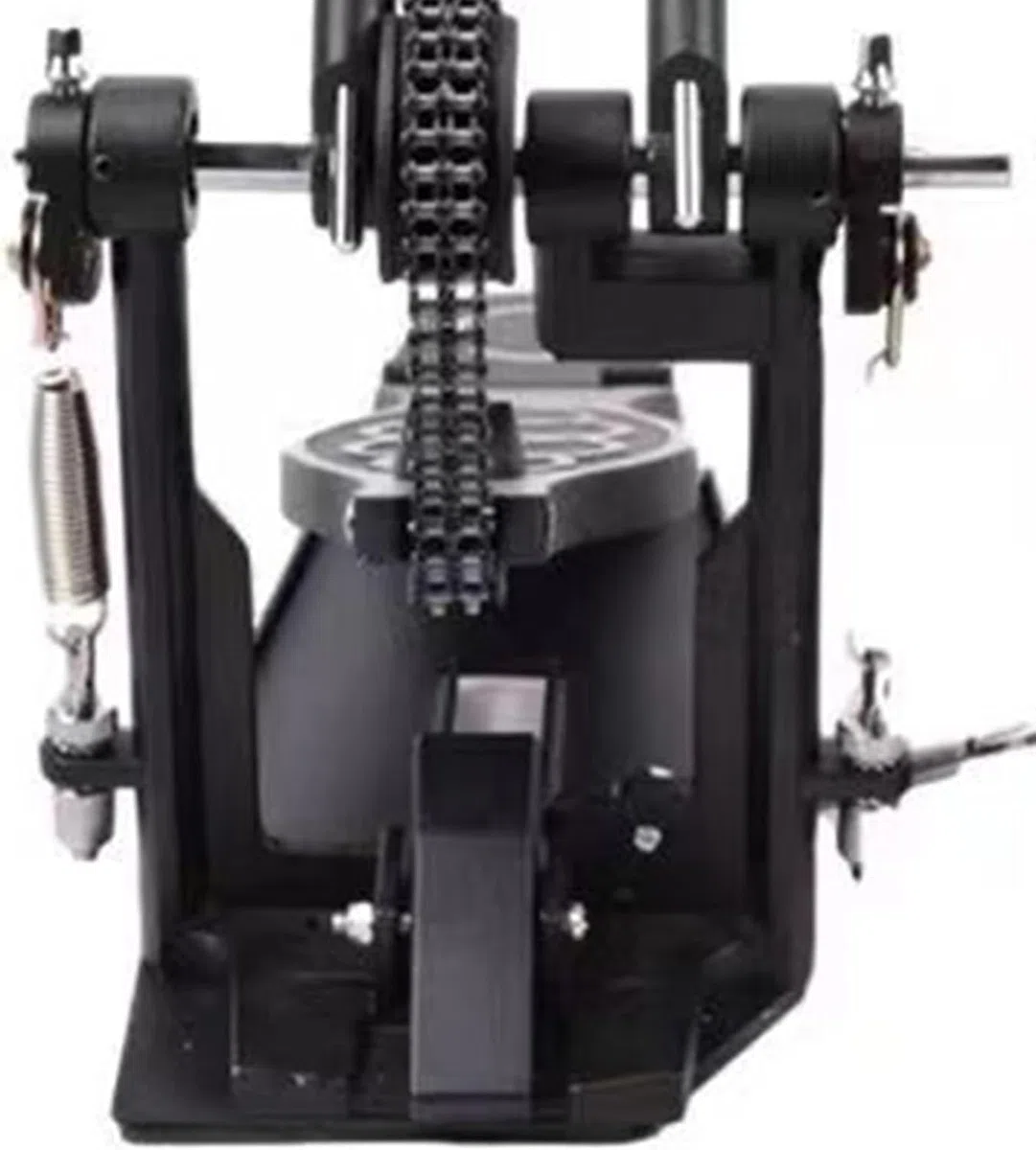 Fußmaschine, Doppelpedal Drum Pedal, Bass Kick Drum Pedal, Doppeltrommelpedal Langable stabile Leistung für Schlagzeuger Zinkaluminium