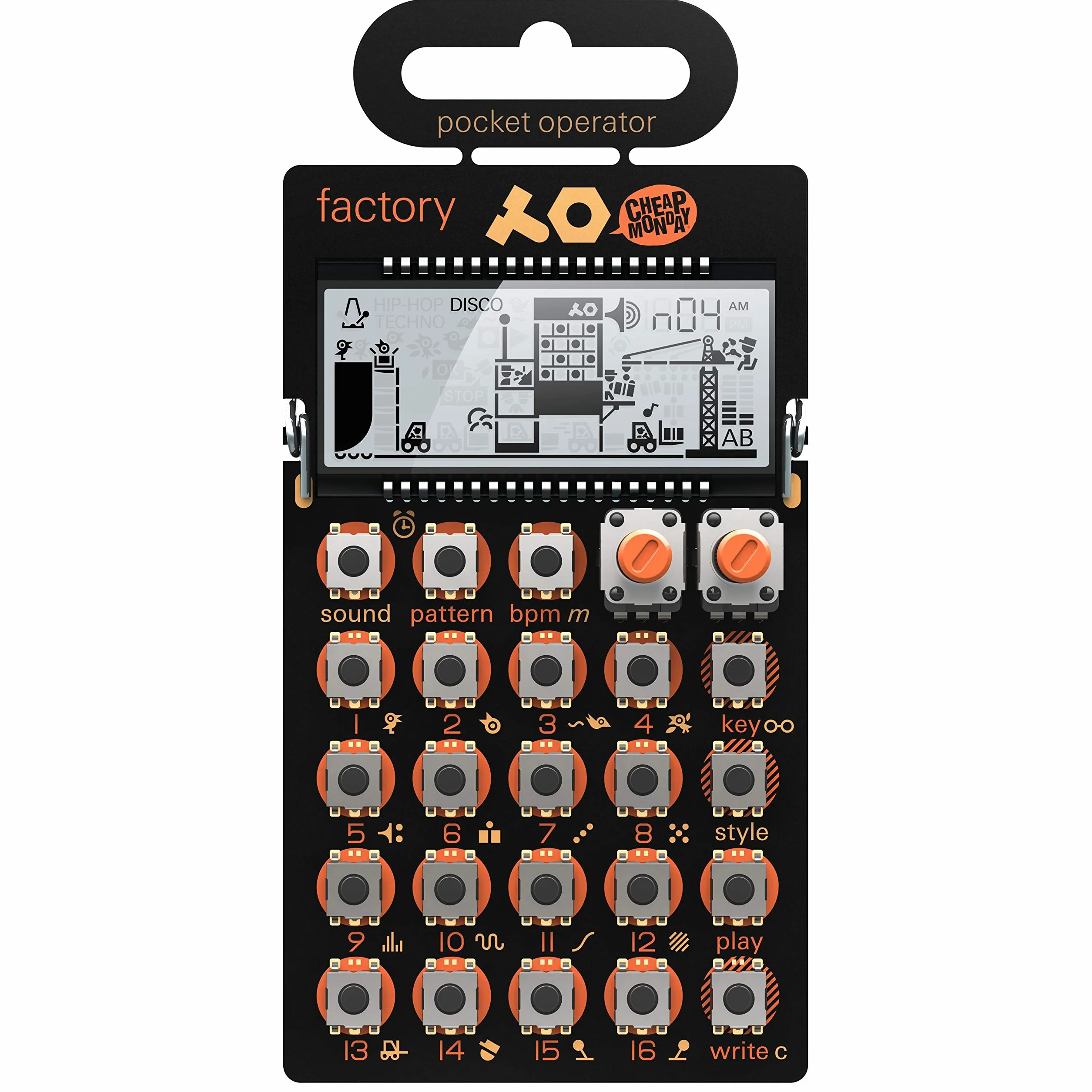 Teenage Engineering PO-16 Factory Lead Synthesizer Pocket Operator 16 Step Sequencer Micro Drum Machine