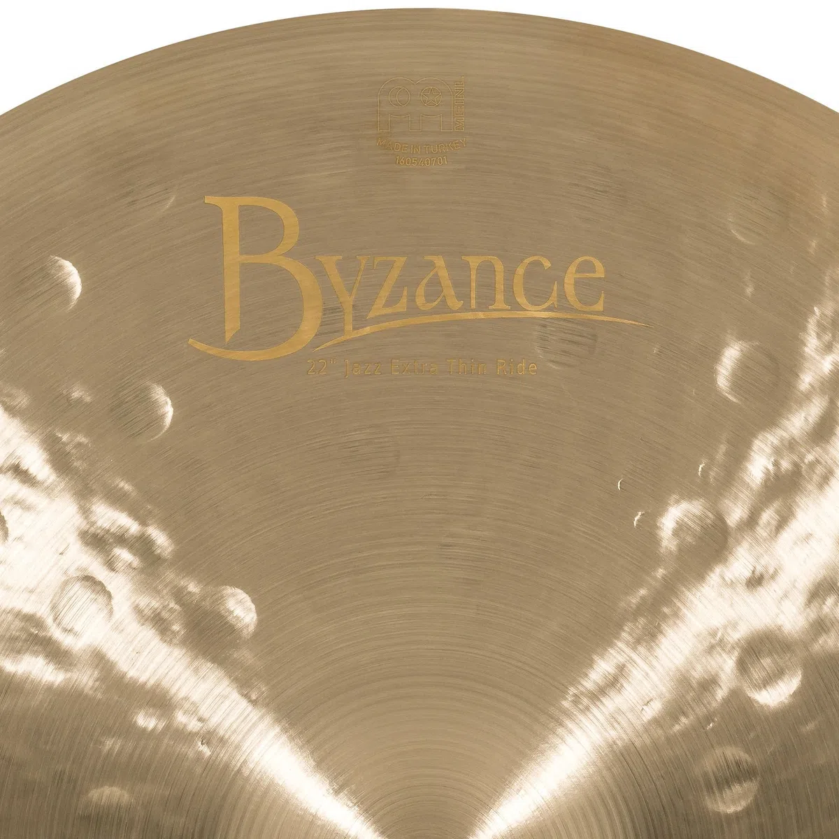 Meinl Cymbals Byzance Jazz Ride Extra Thin 22 Zoll (Video) Schlagzeug Becken (55,88cm) B20 Bronze, Traditionelles Finish (B22JETR)