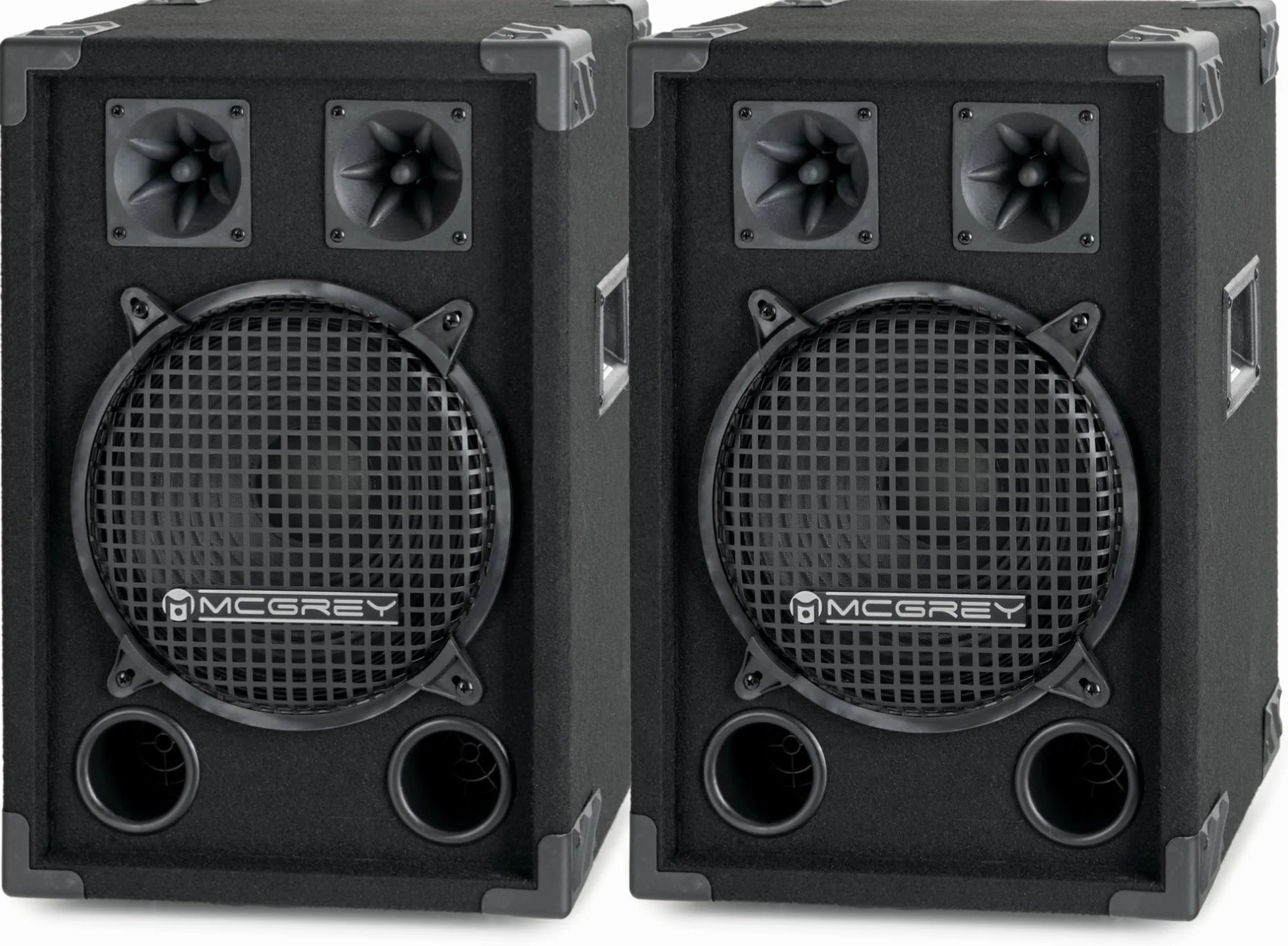 McGrey Paar McGreyDJ-1022 DJ PA Lautsprecher Box 25cm (10“) Subwoofer 800W (Passiv, 2-Wege System, Holzgehäuse)