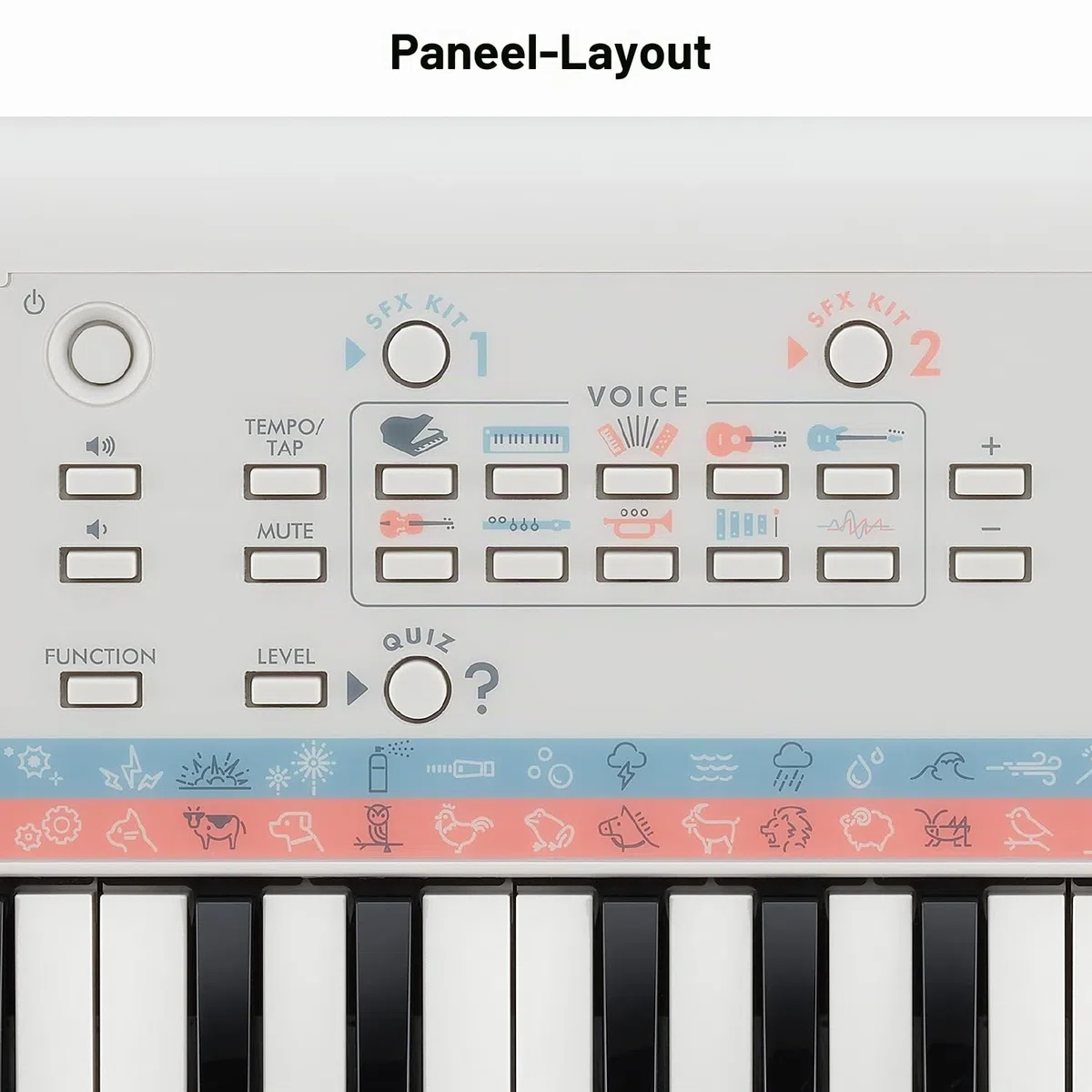 Yamaha Remie PSS-E30 Mini Keyboard, weiß – Kompaktes Keyboard für Kinder mit Mini-Tastatur