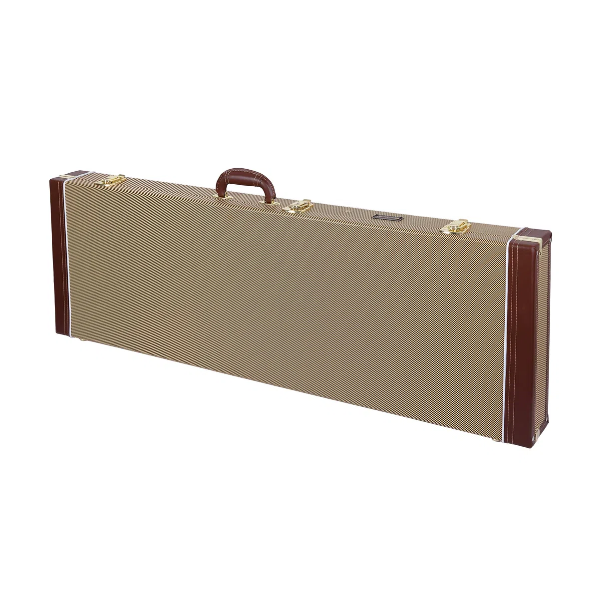 Crossrock Holzkoffer für E-Gitarre – passend für Jazzmaster/Jaguar-Style, Vinyl Tweed – Modell CRW620JMTW