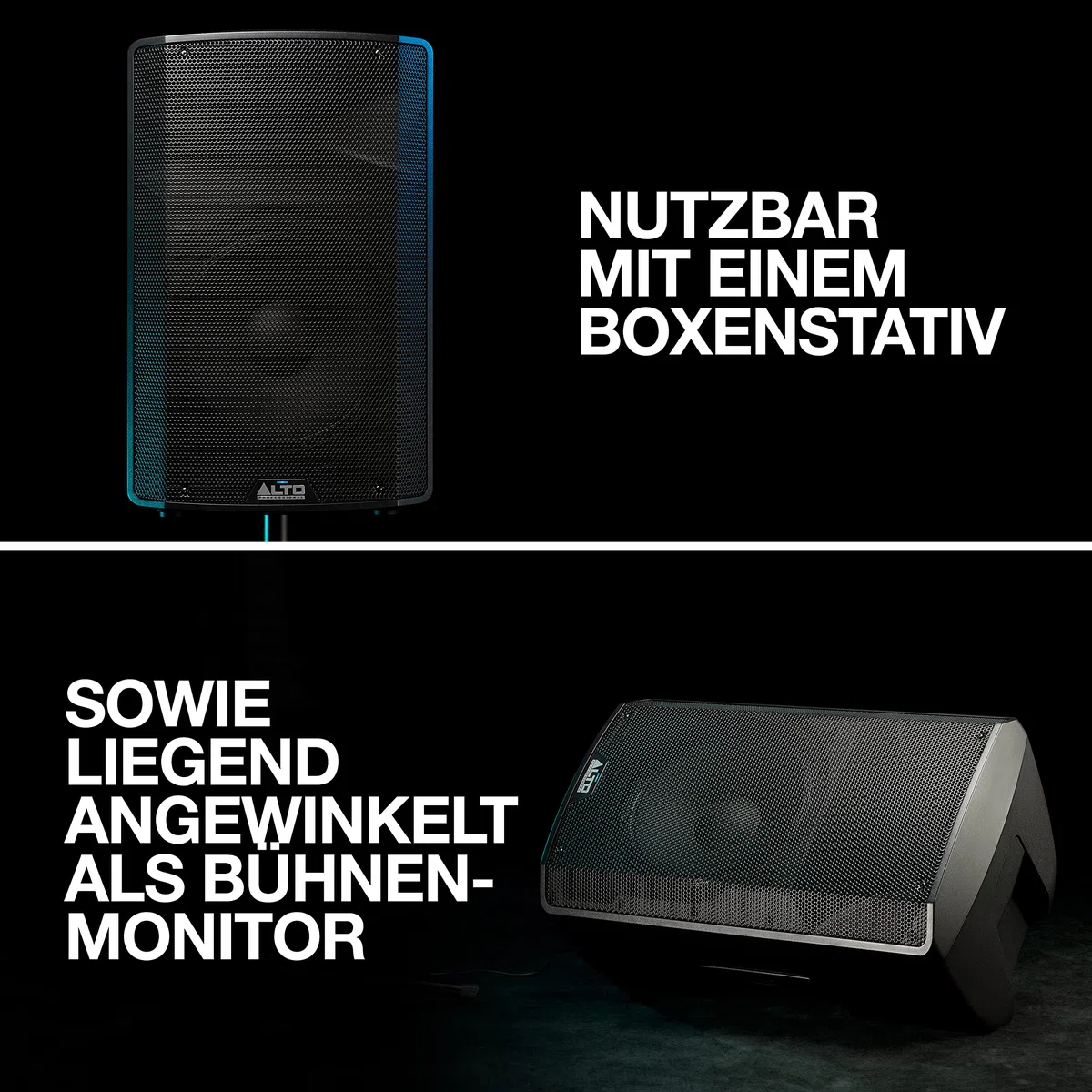 ALTO TX312-700 Watt 12-Zoll 2-Wege Aktiver PA-Lautsprecher mit Signal-Limiting und Schaltbarem Mikrofon/Line-Preamp und XLR In/Out