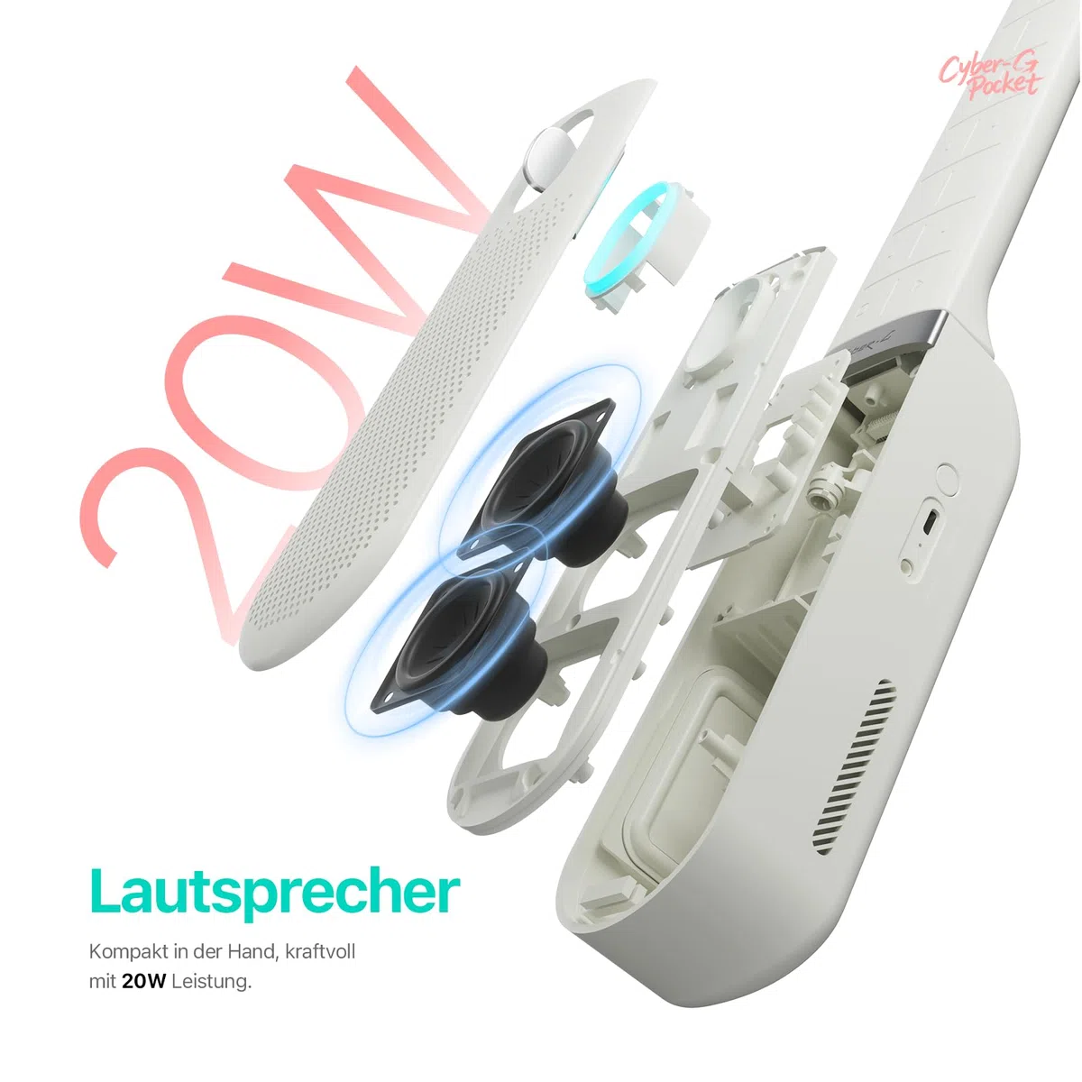Enya Cyber-G Pocket Smart Gitarre: Spielbarer Lautsprecher 0.8KG Tragbar Faltbar Kabellos Intelligente Soundeffekte Multifunktionales Kreativinstrument Anfängerfreundlich Sofort spielbereit