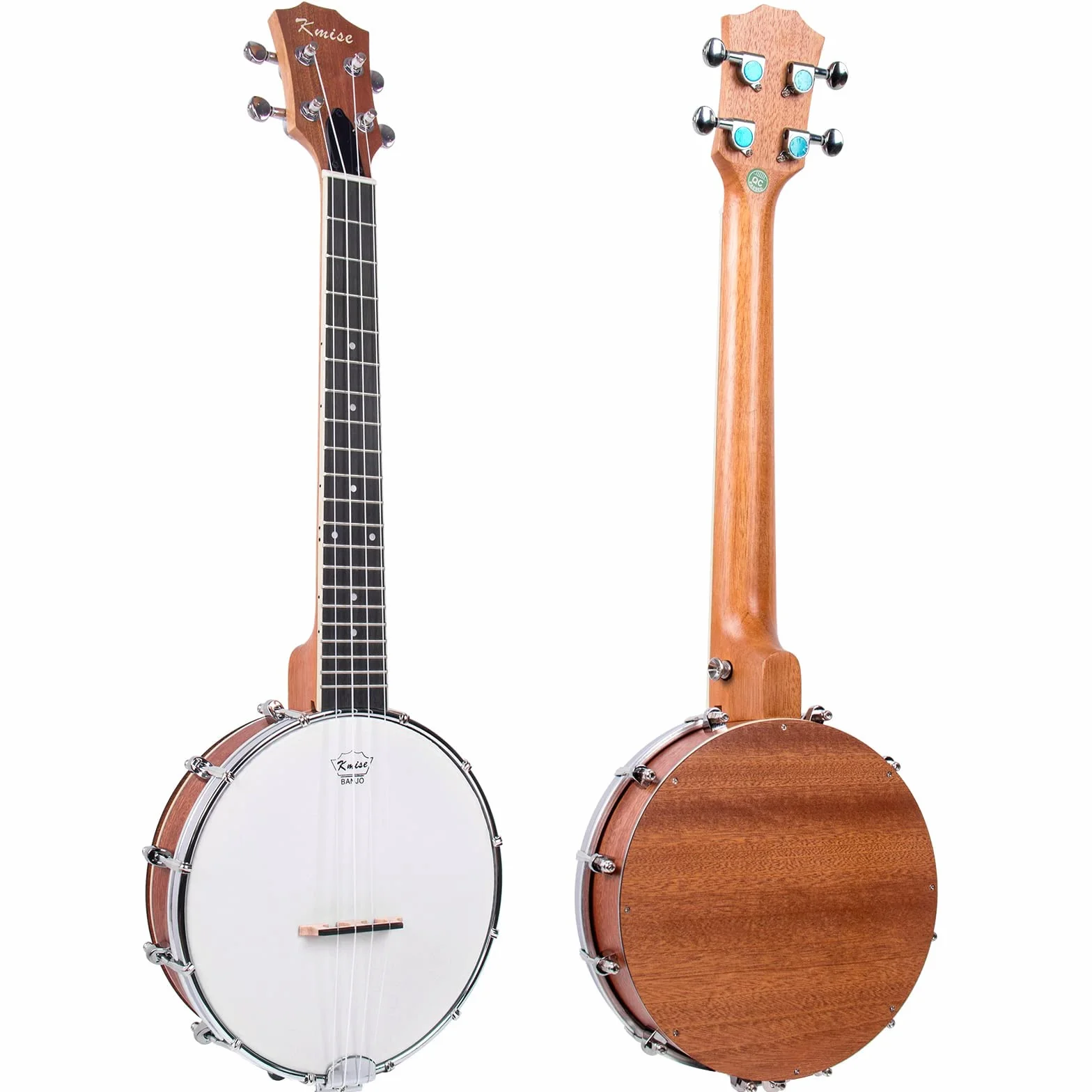 Tenor-Banjo-Ukulele, Kmise Vielseitige Banjolele, 66 cm Banjo-Lele für professionelle Erwachsene Anfänger mit abnehmbarem Rücken, Tasche, Gurt, Stimmgerät, Plektren (Tenor-Banjolele)