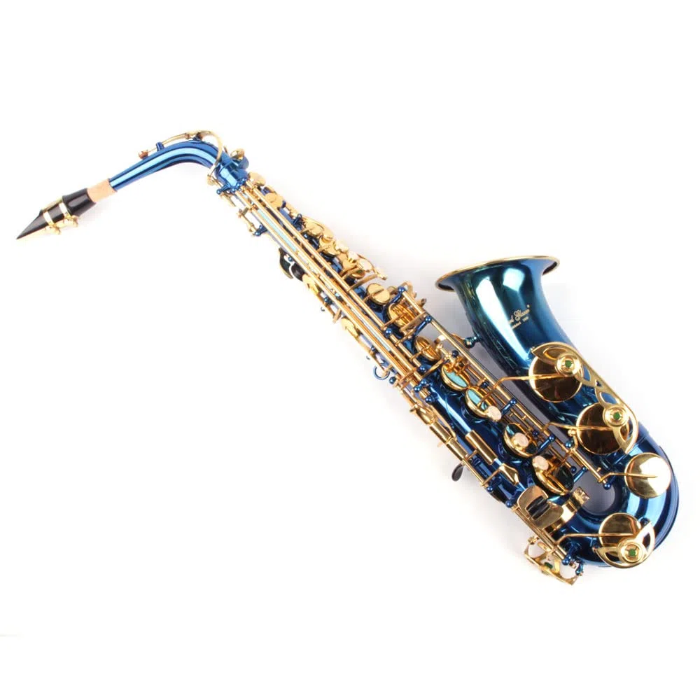 Alt Saxophon, blau/gold, mit Koffer