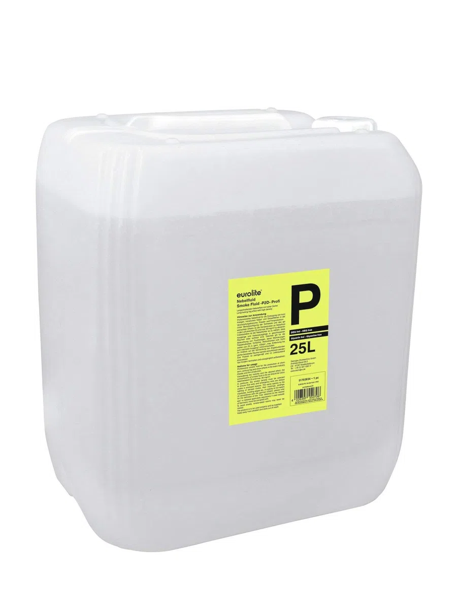 Eurolite Smoke Fluid -P2D- Profi 25 Liter | Nebelfluid für Nebelmaschinen | Hohe Dichte und lange Standzeit | Made in Germany | Geruchsneutral auf Wasserbasis | Biologisch abbaubar
