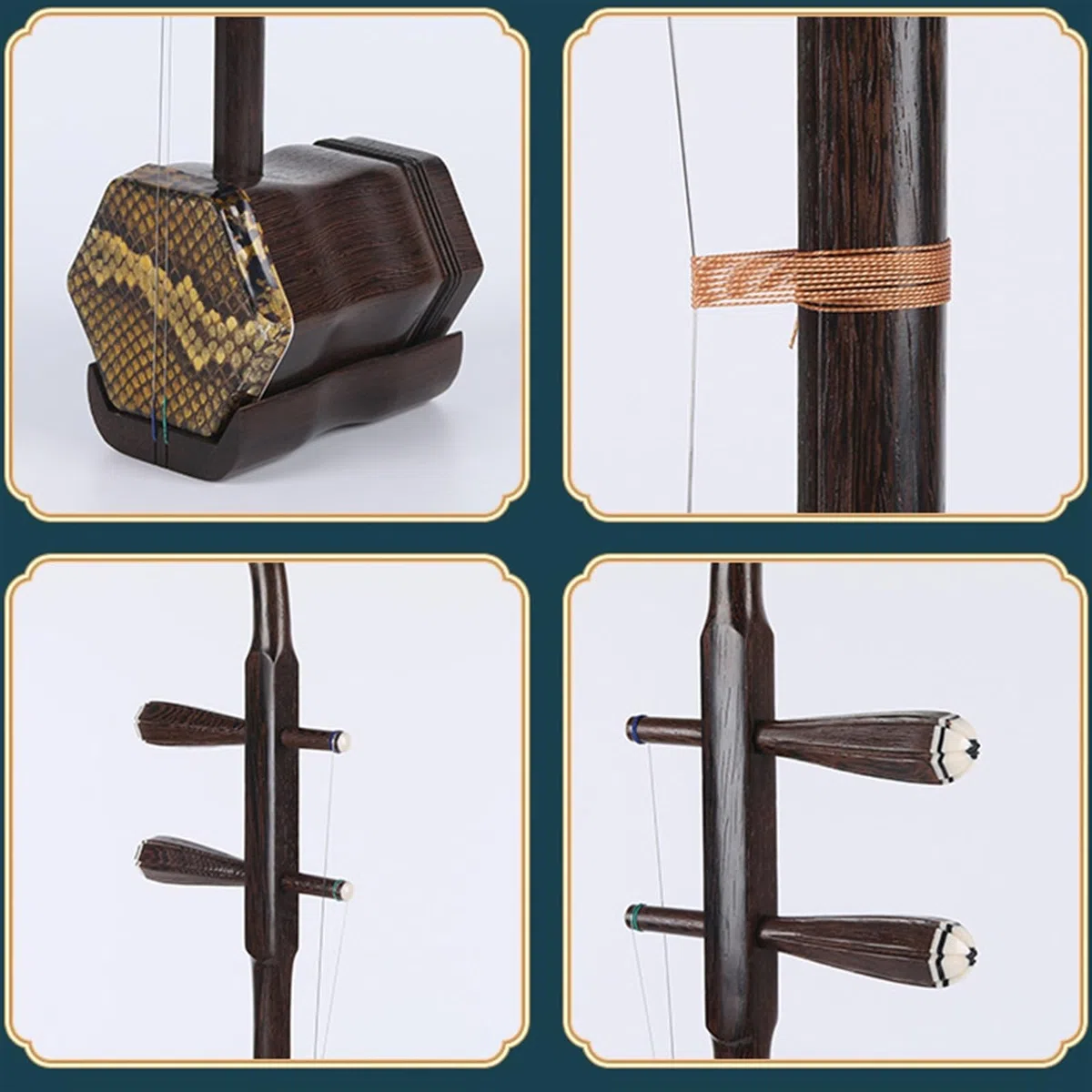 Chinesische Erhu Hühnerflügelholz, Gebogene Kopfplatte, Erhu, Chinesisches Ethnisches Saiteninstrument, Geeignet Für Anfänger