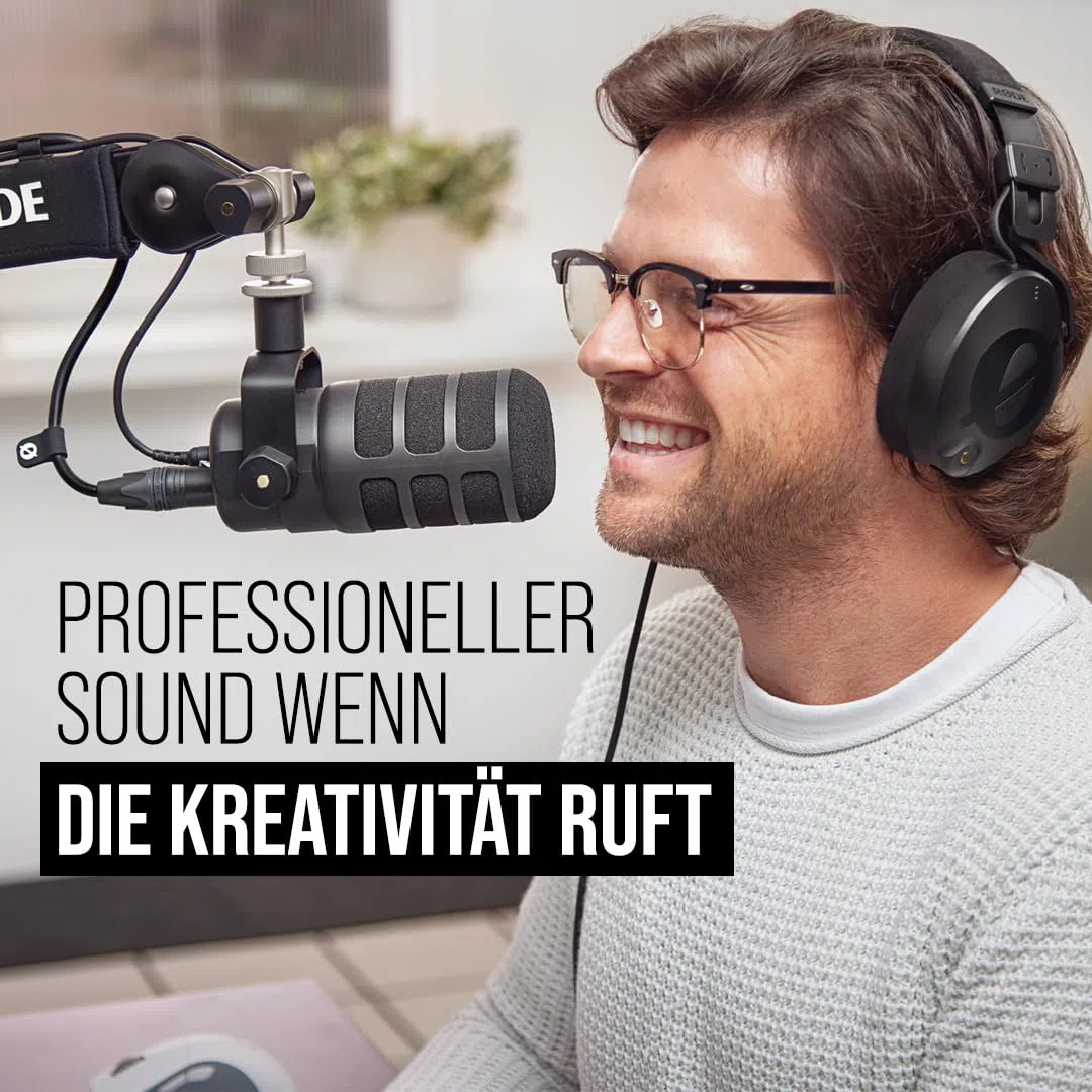 RØDE PodMic Dynamisches XLR/USB Mikrofon für Podcasts, Streaming, Gaming