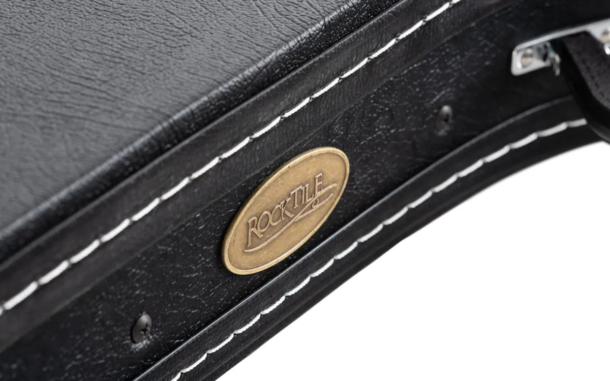 ROCKTILE Gitarrenkoffer für Halbakustik Gitarre ES-Style II - gepolstertes Hardcase - integriertes Innenfach - abschließbar - Gesamtlänge: 106 cm - Schwarz