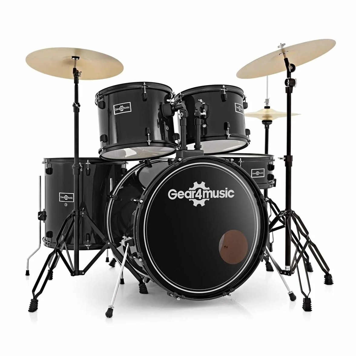Full Size 5 Piece Beginners Drum Kit BDK-1+ von Gear4music schwarz