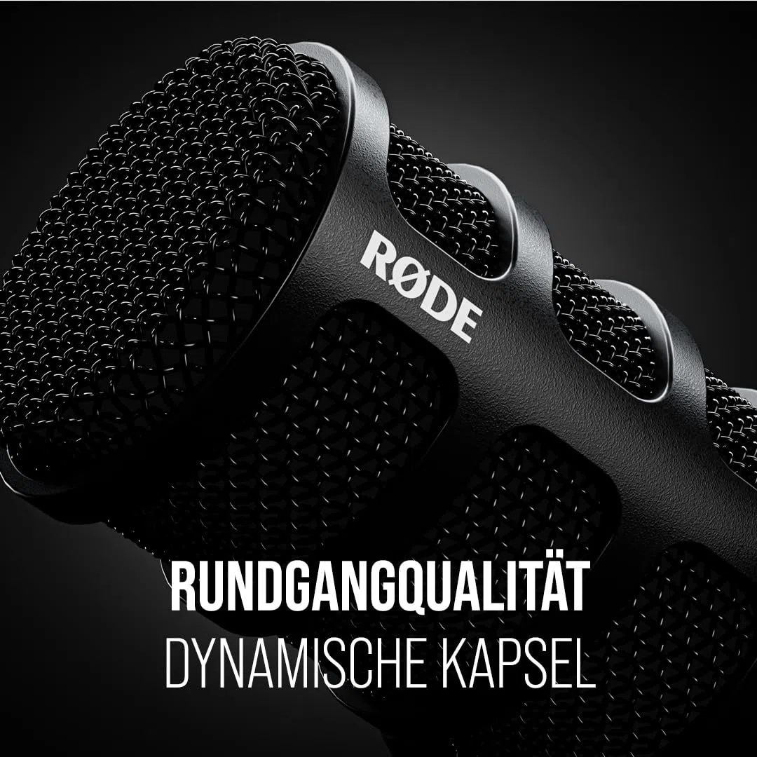 RØDE PodMic Dynamisches XLR/USB Mikrofon für Podcasts, Streaming, Gaming