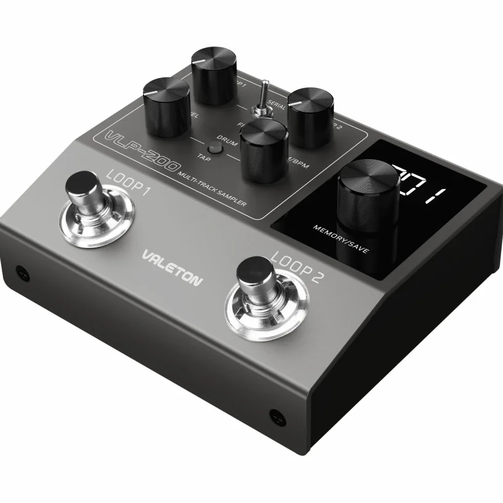 Valeton VLP-200 Multi-Track-Sampler, zwei komplette Looper und eine Vielzahl von Drum-Rhythmusmustern