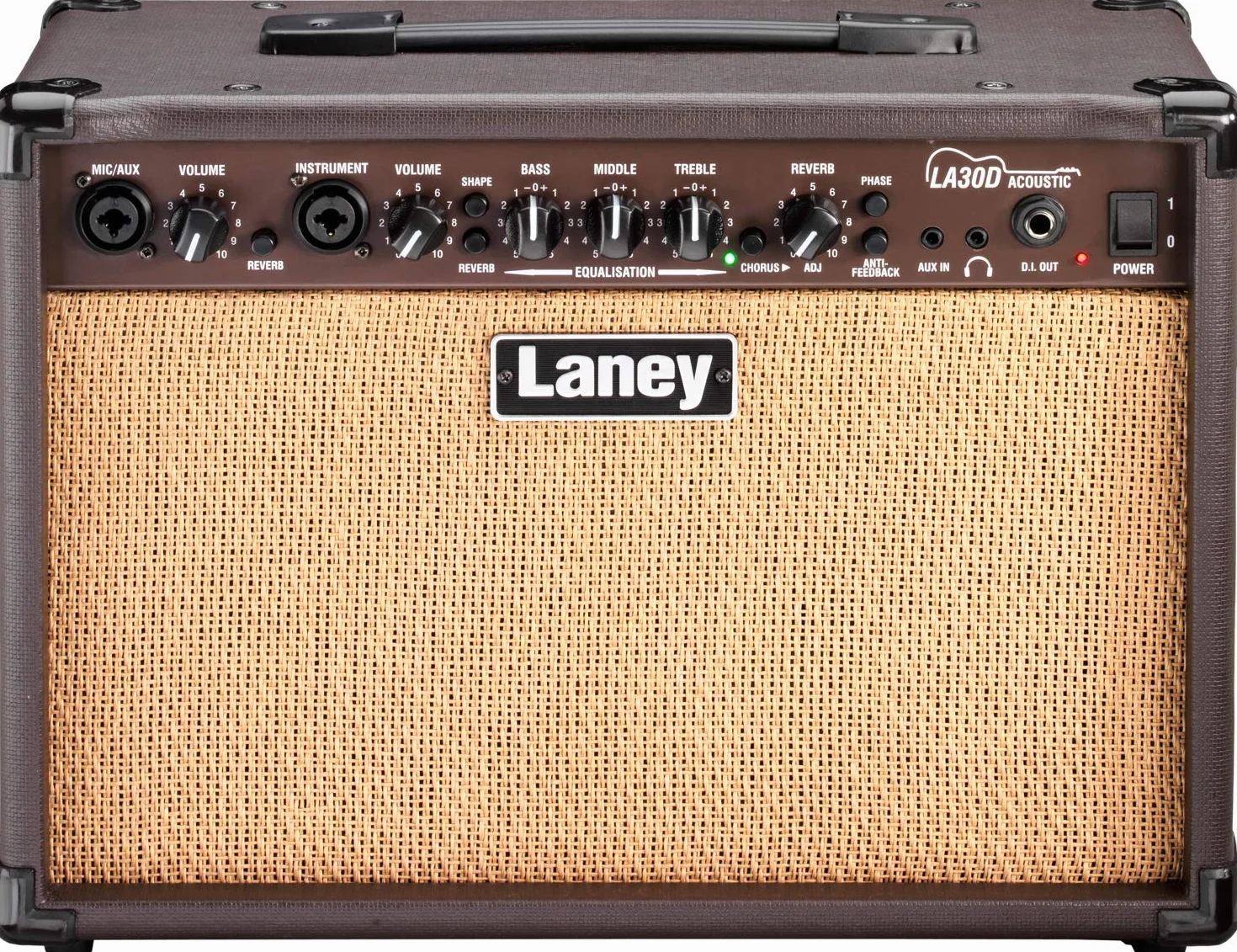 Laney LA Series LA30D - Acoustic Guitar Combo Amp - 30W - 2 x 6.5 inch Woofers - Chorus - Reverb