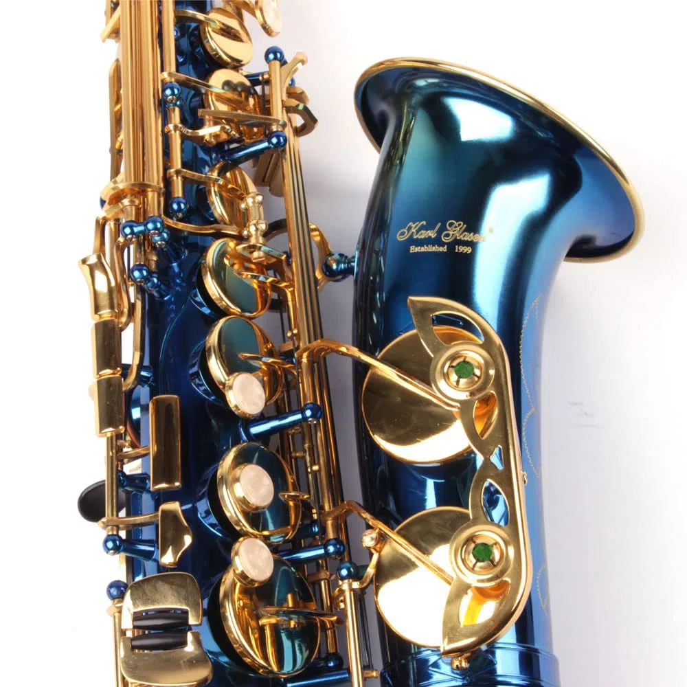 Alt Saxophon, blau/gold, mit Koffer