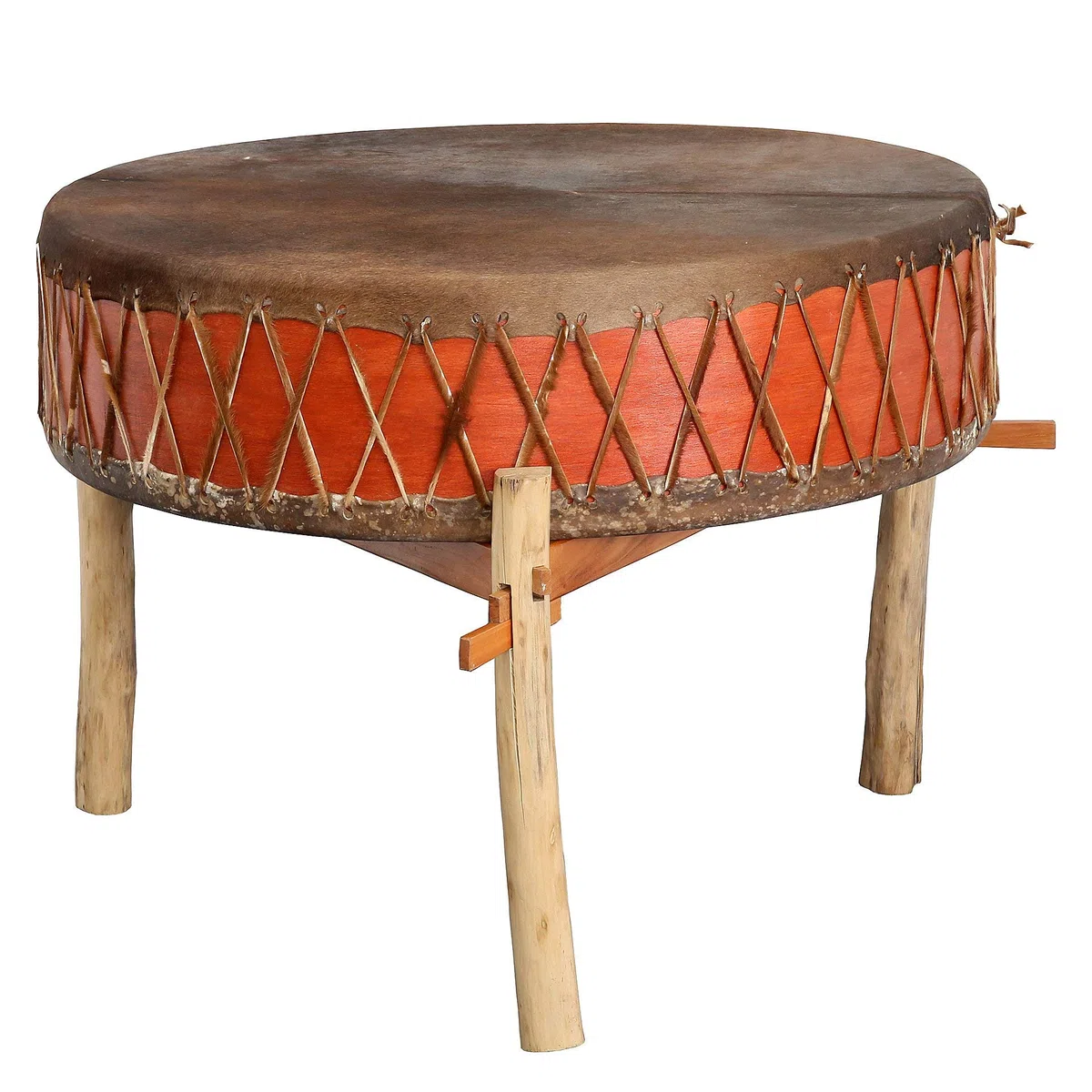 Motherdrum 120cm inklusive Ständer - im MYSEVENDO Set - Riesentrommel Thunderdrum Bigdrum Gemeinschaftstrommel Percussion Weltmusik Instrument Healing