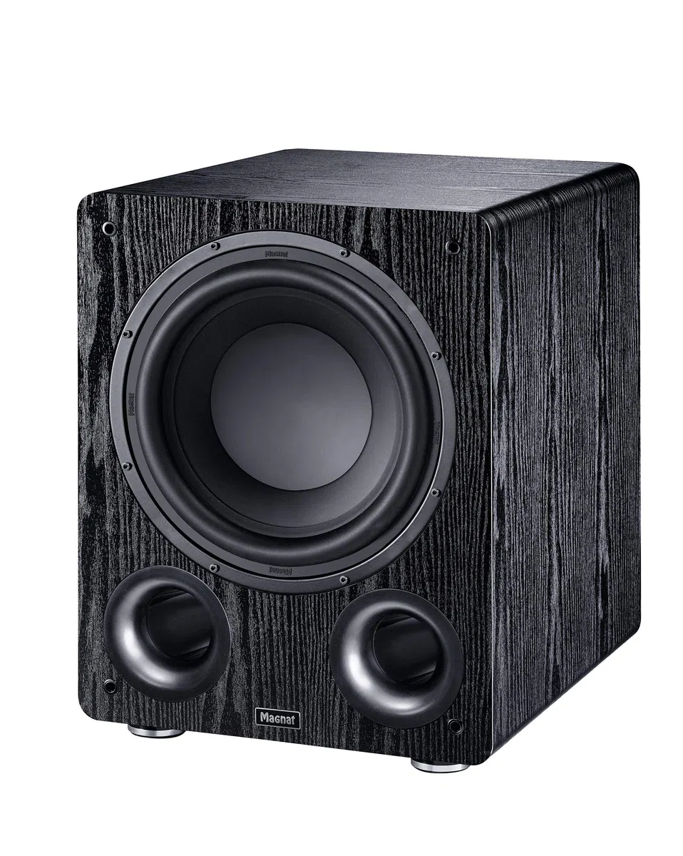 Magnat Alpha RS 12, Aktivsubwoofer mit 300 mm großer Membran und bis zu 240 Watt Leistung | Aktiver Frontfire-Bassreflex-Subwoofer mit 30-cm-Tieftöner, 120/240 W, 20-200 Hz, variabler Trennfrequenz und Phase.