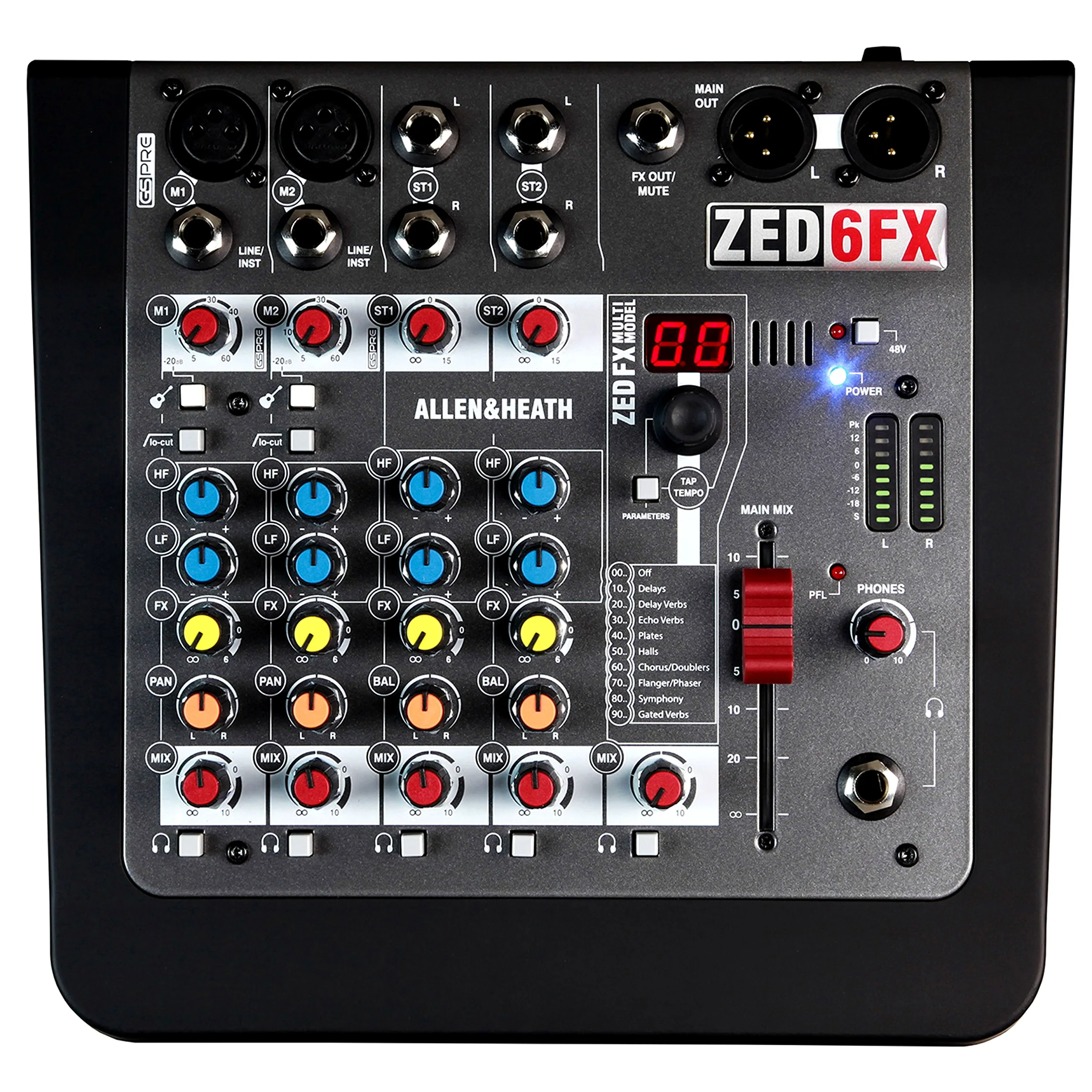 Allen & Heath ZED-6FX 2 Mic/Line, 2 Stereo, FX