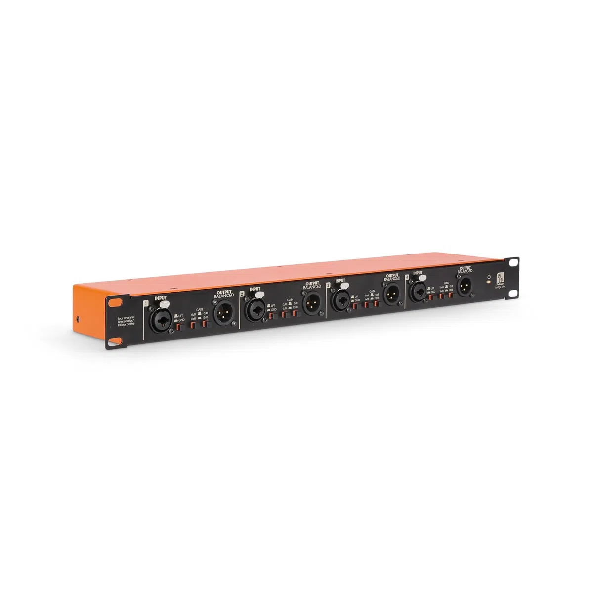 Palmer BRIDGE 4A+ 4-kanalige, aktive DI-Box/Line-Isolation-Box im 19"-Rackformat